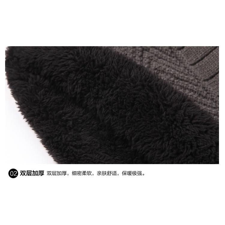 Mũ Len Cotton Dày Dặn Giữ Ấm Mùa Đông Phong Cách Hàn Quốc Cho Nam