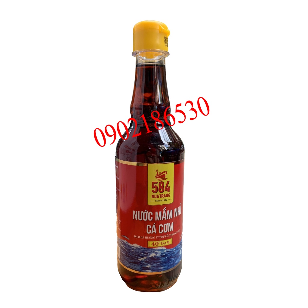 Nước mắm 584 Nha Trang 40 độ đạm chai nhựa 500ml thơm ngon, hậu vị sâu (mẫu mã mới)