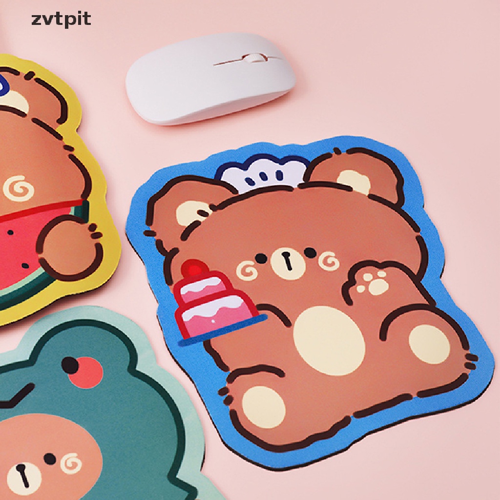 [ZVPT] Kawaii Cute Bear Mouse Pad Cute Ins Girl Heart Student Computer Small Mouse Non- DSF