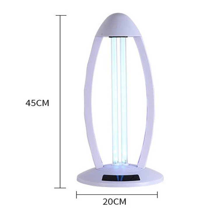 Đèn UV diệt khuẩn khử trùng bằng tia cực tím tạo ozone công suất 220V/38W, có remoss điều khiển - BH 06 tháng