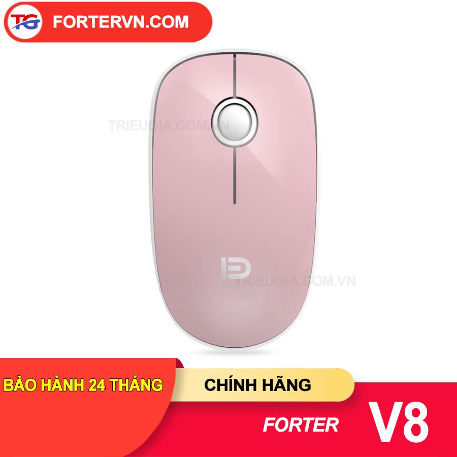 Chuột không dây Chính Hãng Forter V8 hồng
