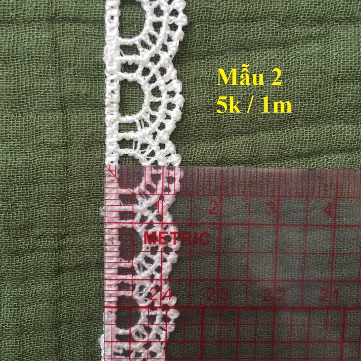 Ren viền trang trí quần áo, ren cotton.