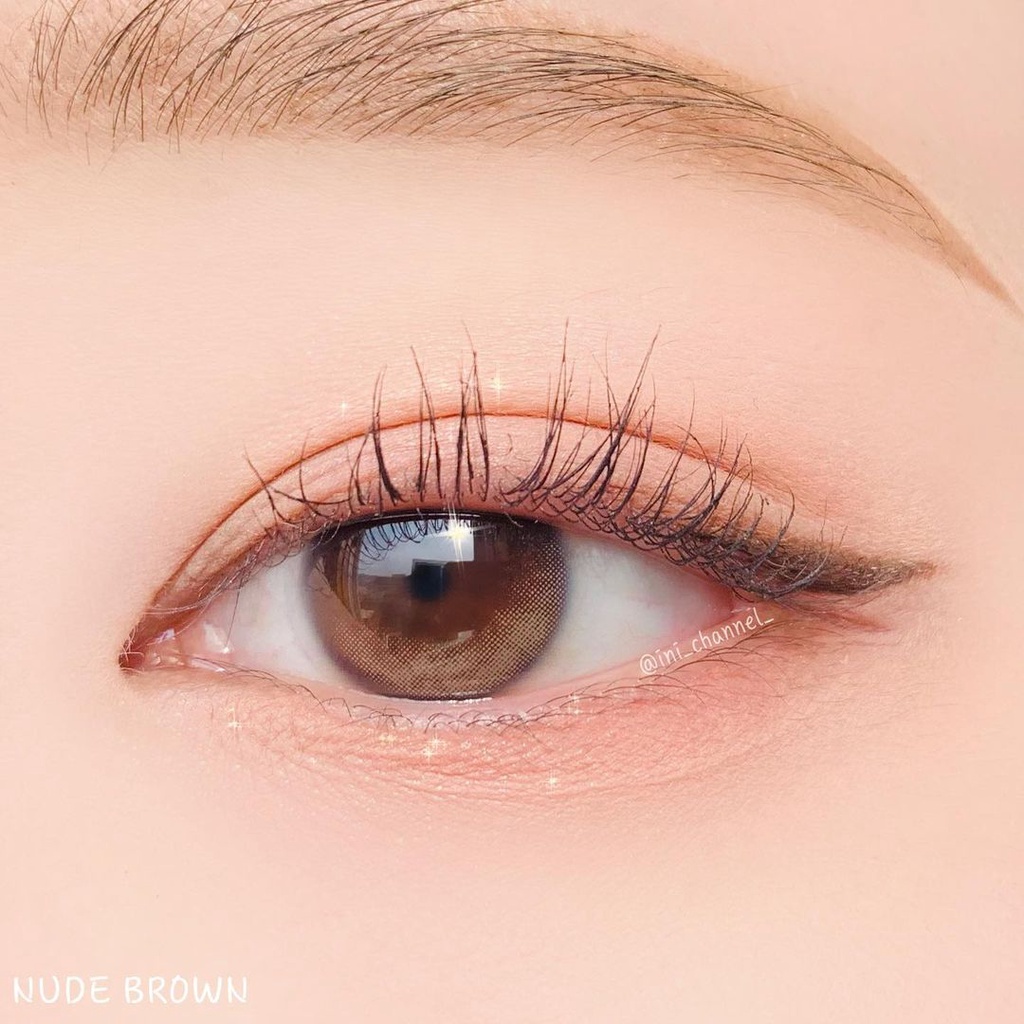 Lens Vân Nước JOY NUDE BROWN Áp Tròng Tự Nhiên Nội Địa Hàn LENSTOWN HSD 1 Tháng Ẩm Cao Phù Hợp Mắt Nhạy Cảm