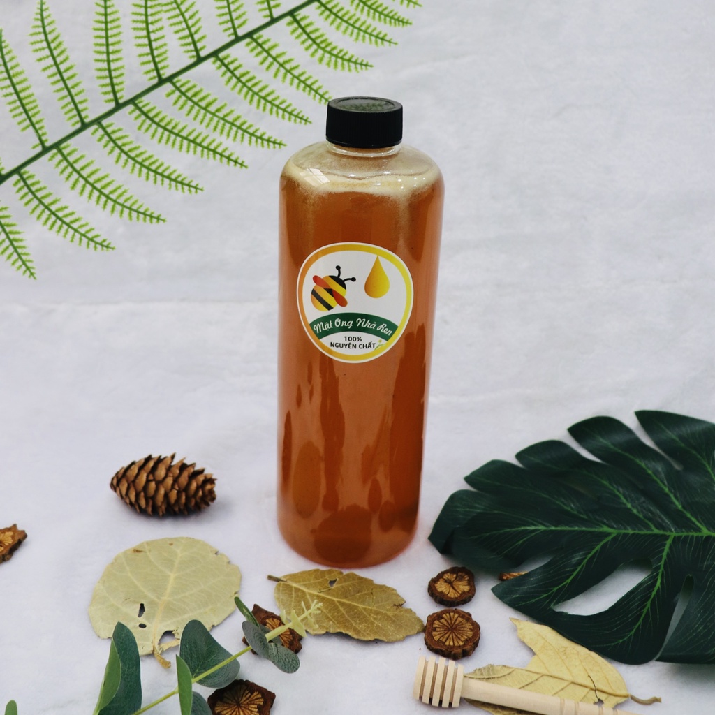Mật ong hoa cà phê Đắk Lắk nguyên chất 100% chai 500ml, 1 lít