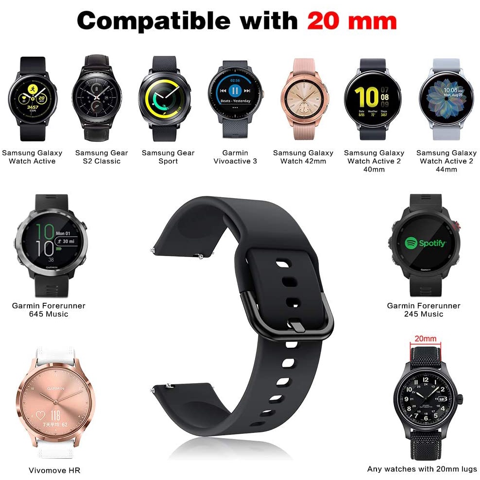 Dây đeo thay thế cho đồng hồ thông minh y7 P80PRO DT96 DT89 DT88PRO kích thước 20mm