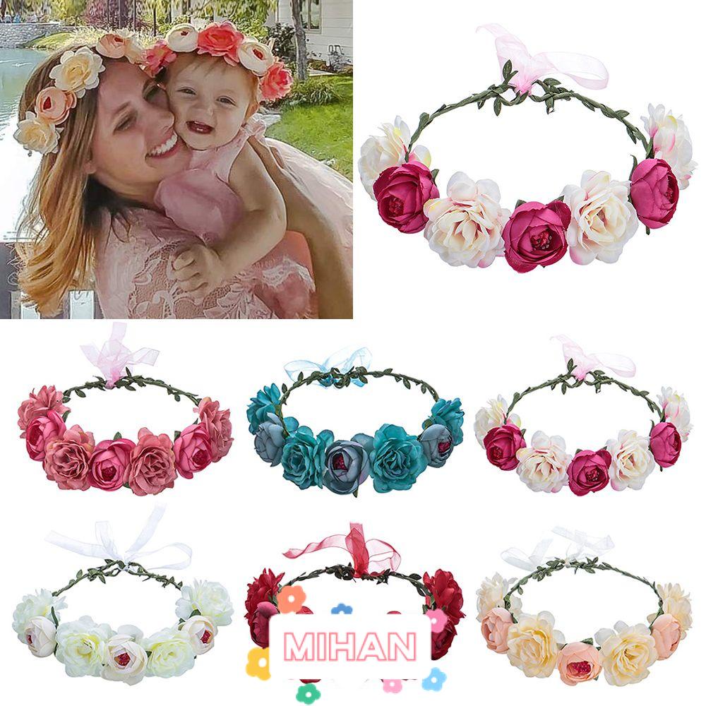Vòng Hoa Đeo Đầu Phong Cách Bohemia Có Thể Điều Chỉnh MIHAN1 Dành Cho Cô Dâu