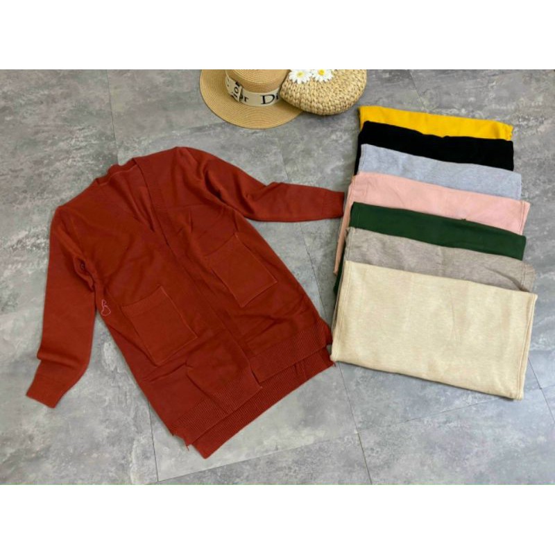 Áo khoác len cardigan dáng dài hot hit Len mịn [ Quảng Châu ] [ Ảnh Thật ] | BigBuy360 - bigbuy360.vn