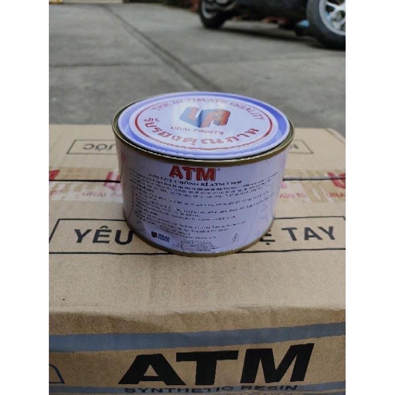 Sơn lót chống rỉ chống sét màu ghi xám ATM 1040 URAI PAINTS 375ml 0,5kg