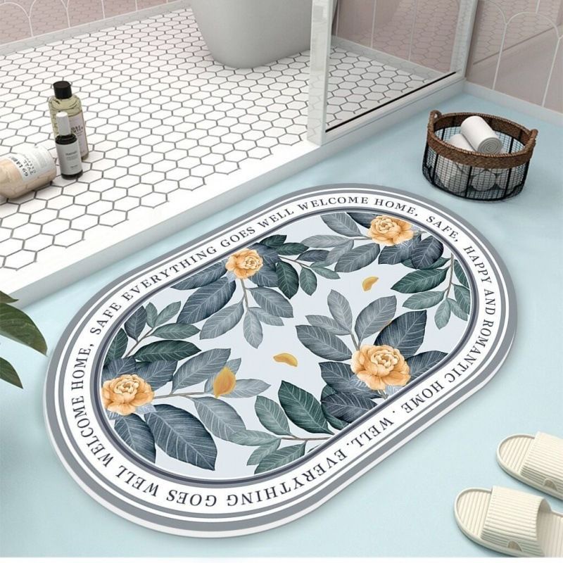 Thảm Chùi Chân Mềm Mại Thấm Hút Nước Nhanh Khô Phong Cách Bắc Âu