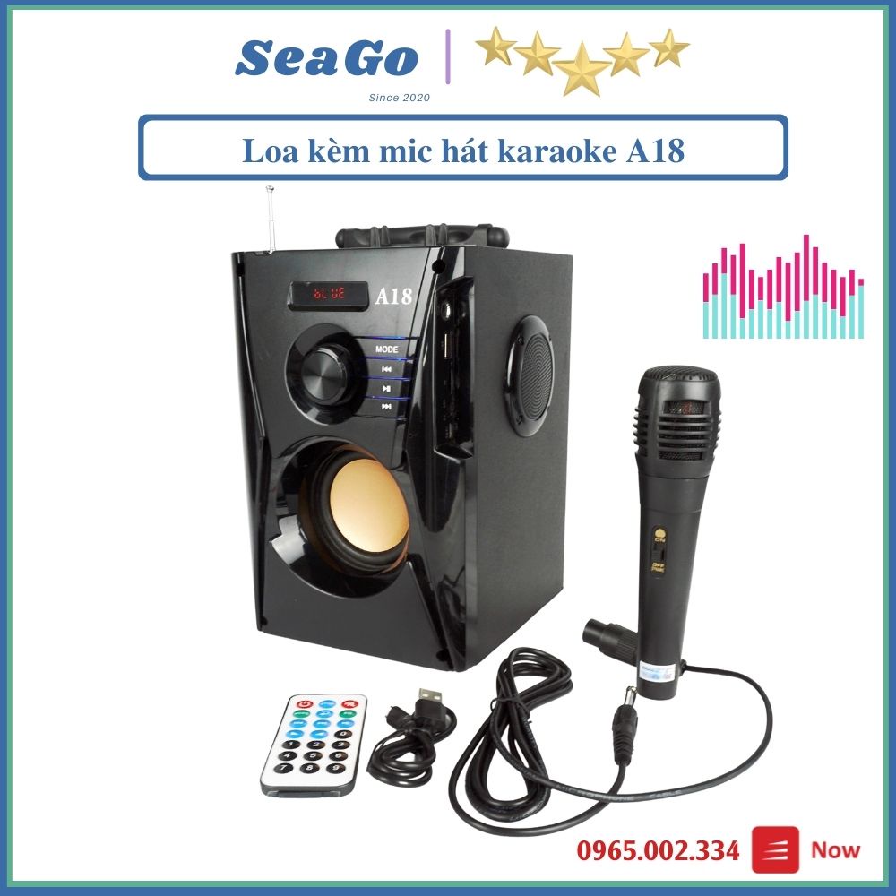 ✔️ Loa Karaoke Bluetooth A18 Công Suất Lớn, Loa Kẹo Kéo, Loa Bluetooth Karaoke Di Động, Loa Bluetooth Cao Cấp [BH 1 - 1]