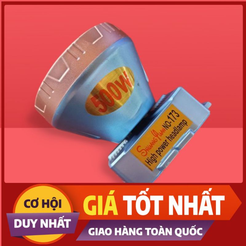 Đèn pin đội đầu siêu sáng 500W SHANGYUAN 173 chiếu xa chống nước ánh sáng Vàng và Trắng đèn đeo đầu - Hùng_Store886