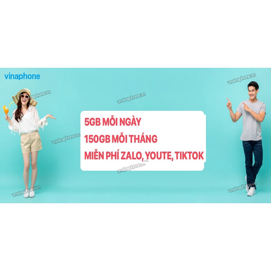 Sim 4G Vinaphone big50y d89y vd89p trọn gói Tặng 90Gb/tháng 150GB/Tháng
