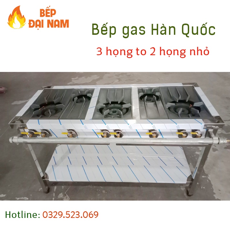 Bếp gas công nghiệp Hàn Quốc nhiều họng, công suất cao