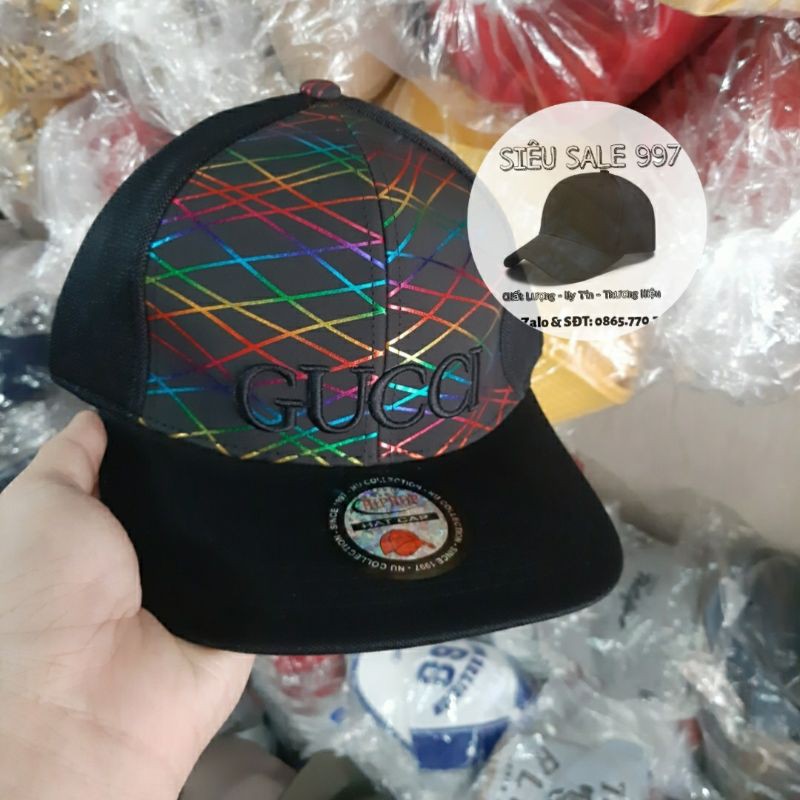 NÓN KẾT SNAPBACK GC 7 MÀU SỌC, MŨ HIP HOP VÀNH PHẲNG