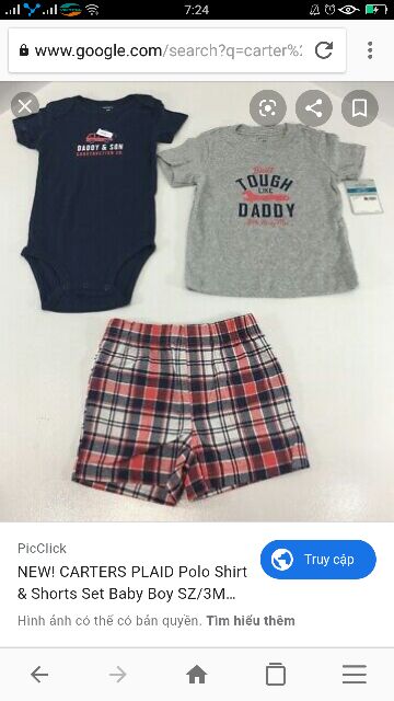 Set 3 Carter bé trai