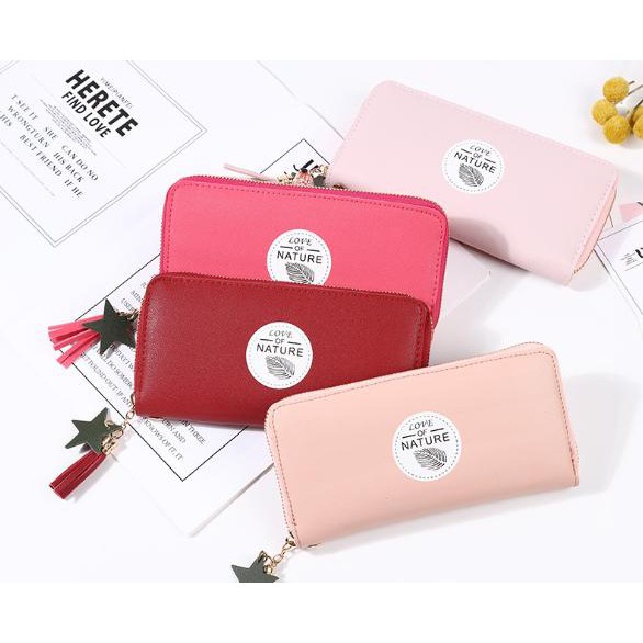 VÍ DÀI NỮ CẦM TAY KHÓA KÉO CAO CẤP LOVE OF NATURAL V283 SIÊU HOT | BigBuy360 - bigbuy360.vn