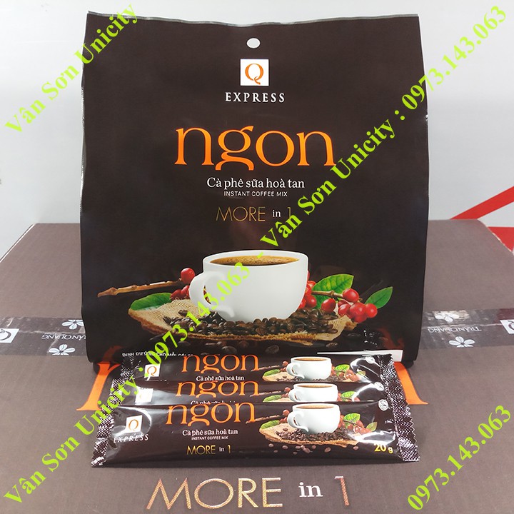 Cà phê sữa Ngon Trần Quang bịch 480g (24 gói dài * 20g) Mẫu xuân 2022