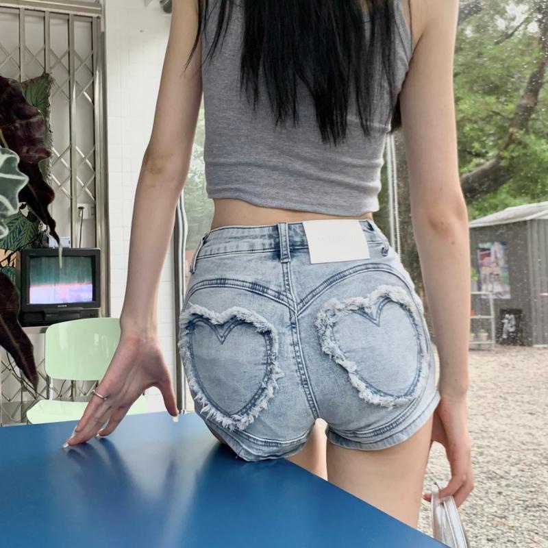 Quần Short Denim Lưng Cao Phong Cách Mới Mùa Hè 2022 Cho Nữ