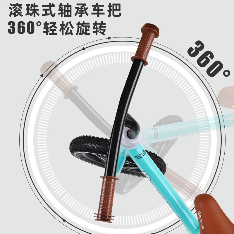 Xe Chòi Chân Trẻ Em 1719 - 3 Giữ Thăng Bằng Và Vận Động Cho Bé Khung Thép Lốp Cao Su Nguyên Khối