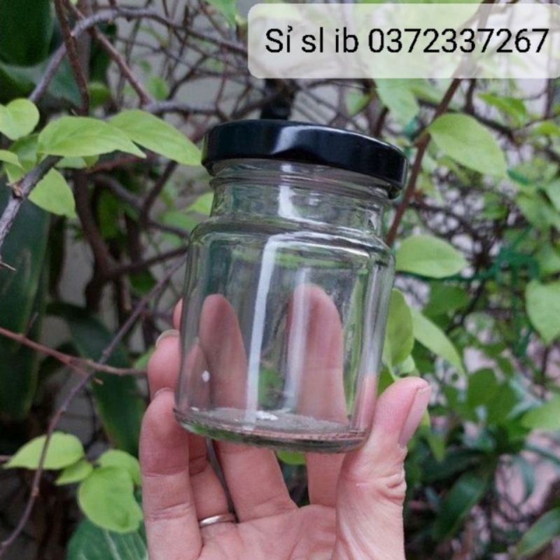 Sỉ 100 Hũ 100ml thủy tinh  Nắp Thiếc tròn vàng.chưng yến ,sữa chua, vv.Hàng loại 1..bao đẹp.