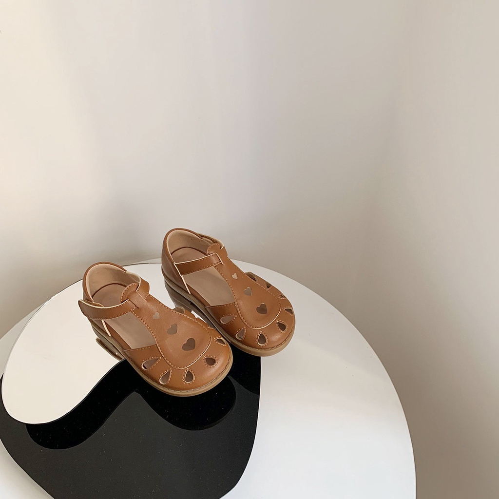Giày Sandal Da Đế Mềm Thoải Mái Phong Cách Roman Cho Bé Gái