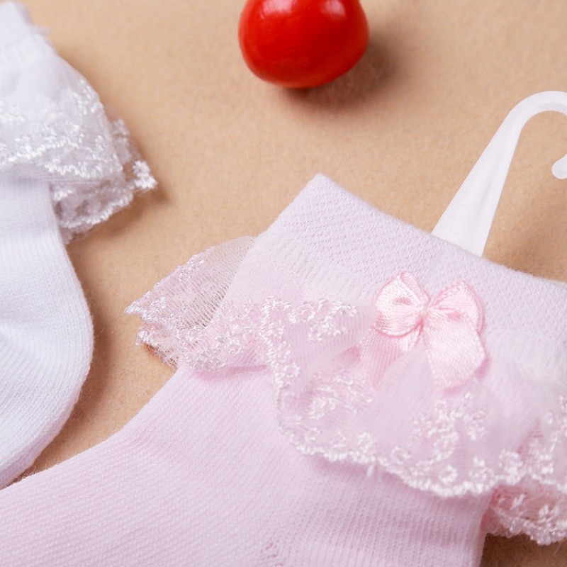 Tất Cotton Có Ren Kiểu Dáng Công Chúa Dùng Cho Bé Gái