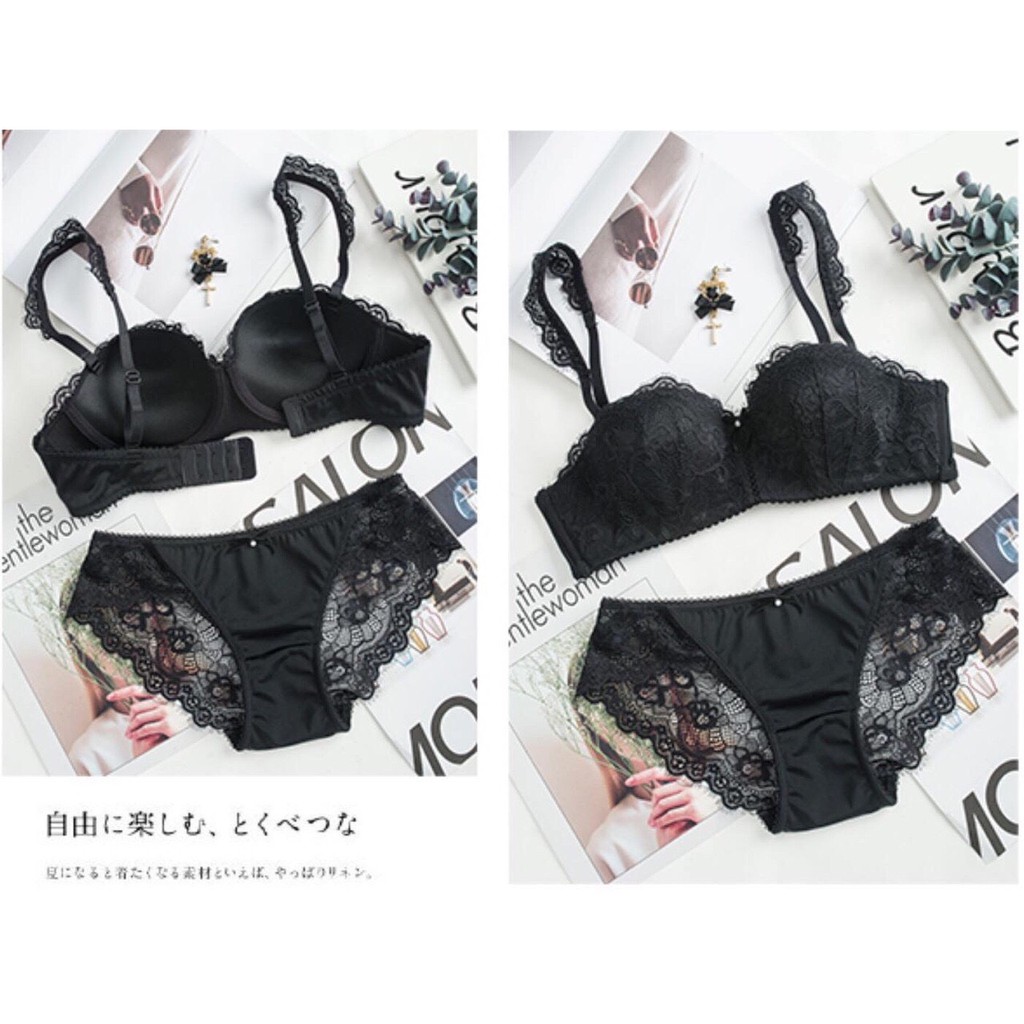 [ẢNH THẬT] BỘ ĐỒ LÓT CÚP NGANG CÓ GỌNG ĐỆM VỪA MÃ: 21745 | BigBuy360 - bigbuy360.vn