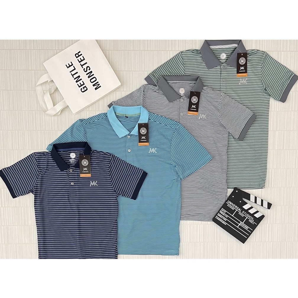 Áo Polo Nam Cổ Bẻ Nam Sọc Ngang MK Fashion (50-100kg)