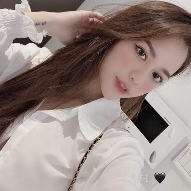 Áo sơ mi nữ trắng đi học tay dài bo nhúm cổ bẻ siêu HoT !!!