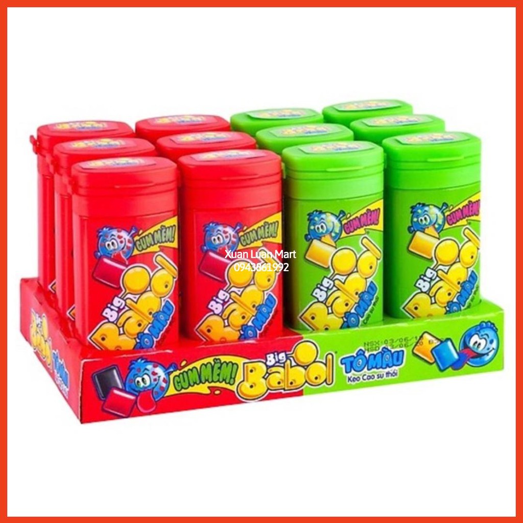 Kẹo Gum Mềm Big Babol Tô Màu hộp 18g