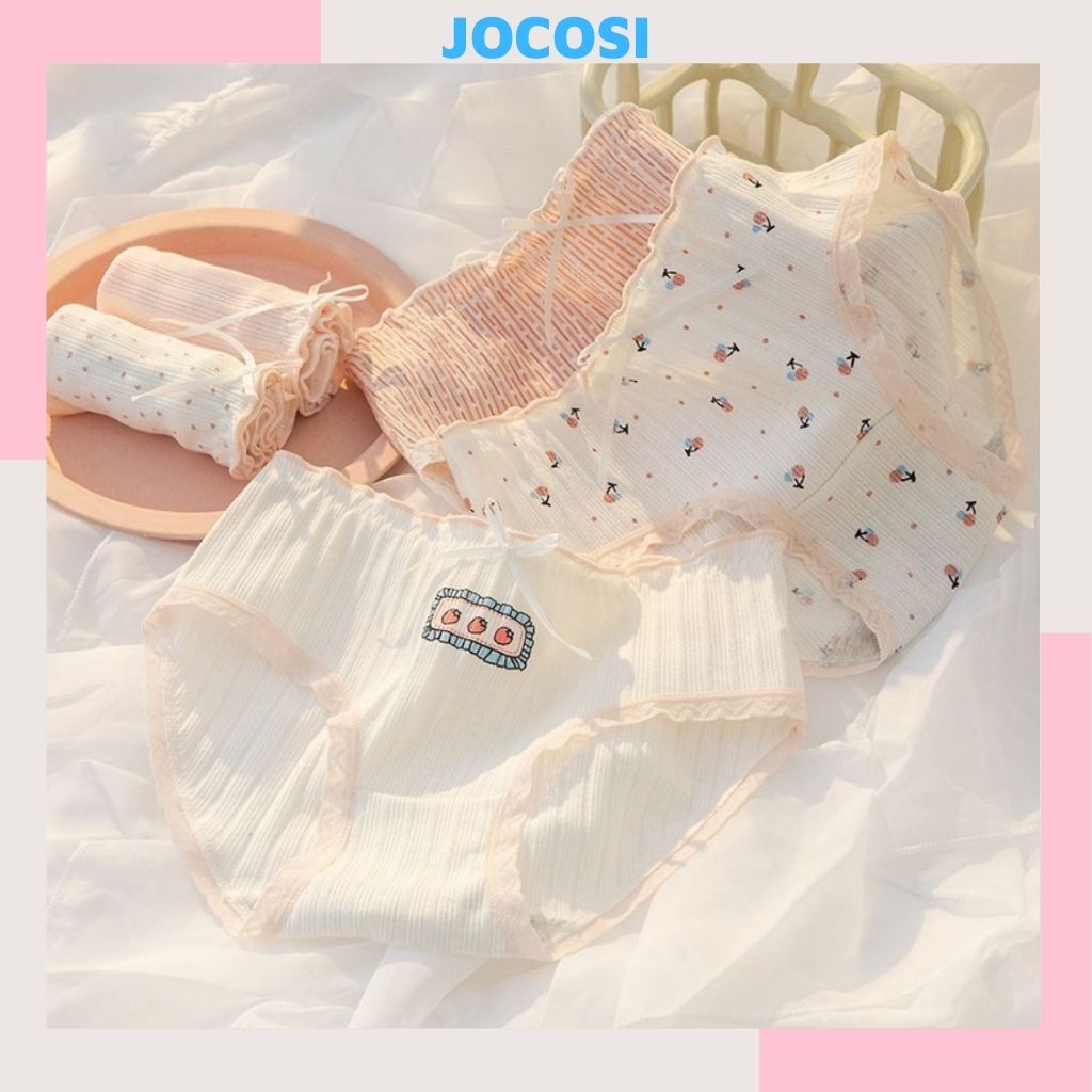 Quần lót nữ cotton cao cấp kháng khuẩn thoáng mát họa tiết đẹp và dễ thương JOCOSI L8036