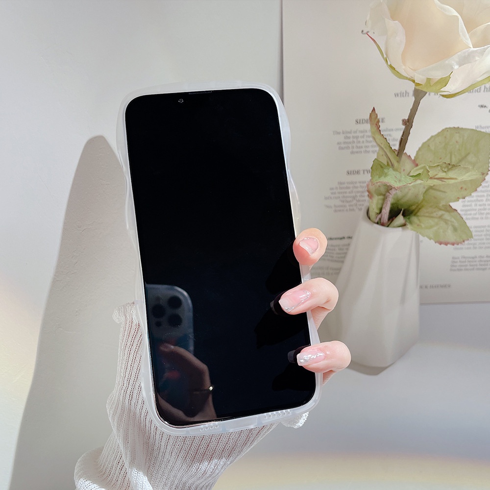 Ốp lưng iphone Ốp Điện Thoại Họa Tiết Gợn Sóng Kèm Dây Đeo Dành Cho iphone13promax/12/Xs/11/7/8/Plus/Mini/ProMax Dinuo case