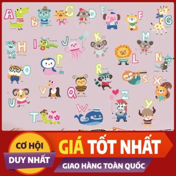 [HANG UY TÍN - GIÁ RẺ] Decal trang trí tường Bảng Chữ Cái Tiếng Anh kèm thú vui nhộn