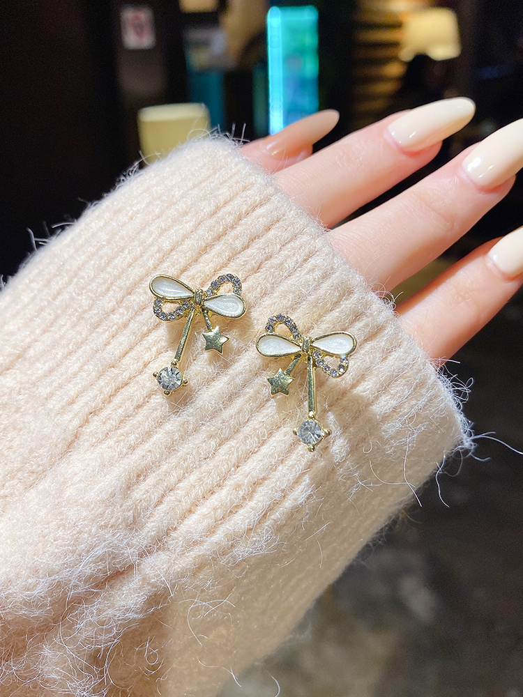 Bông Tai Hình Nơ Xinh Xắn Đơn Giản Dành Cho Nữ 2020