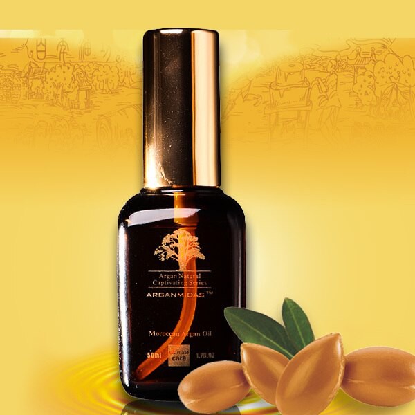 Tinh dầu dưỡng tóc hư tổn, khô xơ Arganmidas Moroccan Argan Oil 50ml, hàng cao cấp của Canada