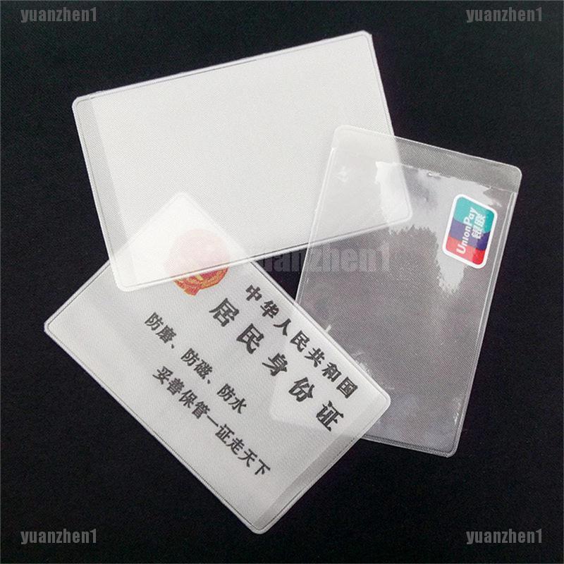 {YUANZHEN1}10PCS PVC Credit Card Holder Protect ID Card Business Card Cover Clea