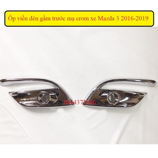 Ốp viền đèn gầm trước xe mazda 3 2016-2019 mạ crom cao cấp