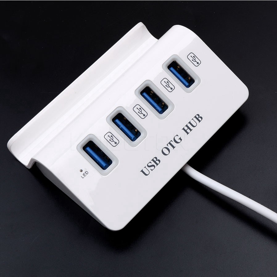 Bộ Chuyển Đổi 4 Cổng Usb Otg Hub Micro Usb3.0 Hub 480mbps Cho Windows