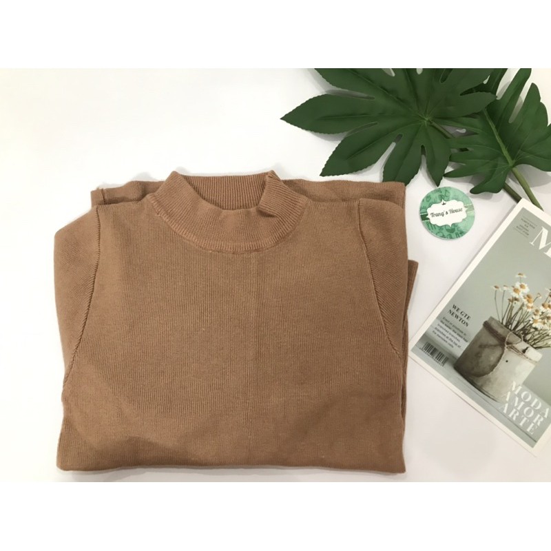 Áo Len Nữ vải tăm giữ nhiệt cổ 3 phân form ôm dáng Quảng Châu MSP431 | BigBuy360 - bigbuy360.vn