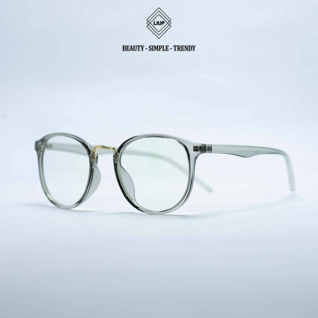 Gọng kính cận nam nữ mắt tròn nhựa dẻo 209 Liupeyewear nhiều màu phù hợp nhiều form mặt thời trang unisex