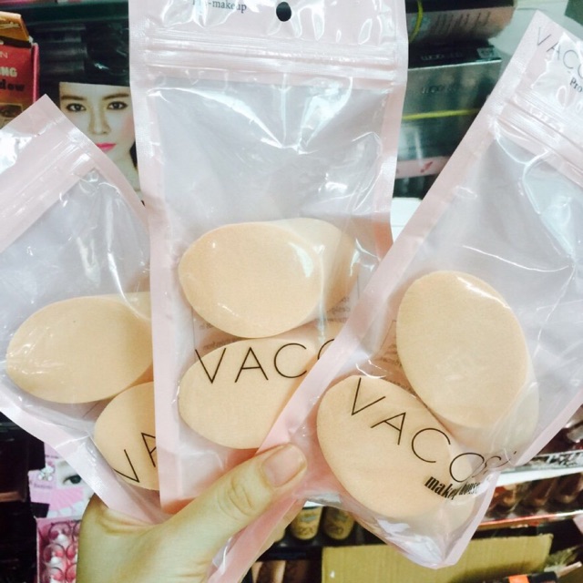 Set 2 bông phấn hình xúc xích