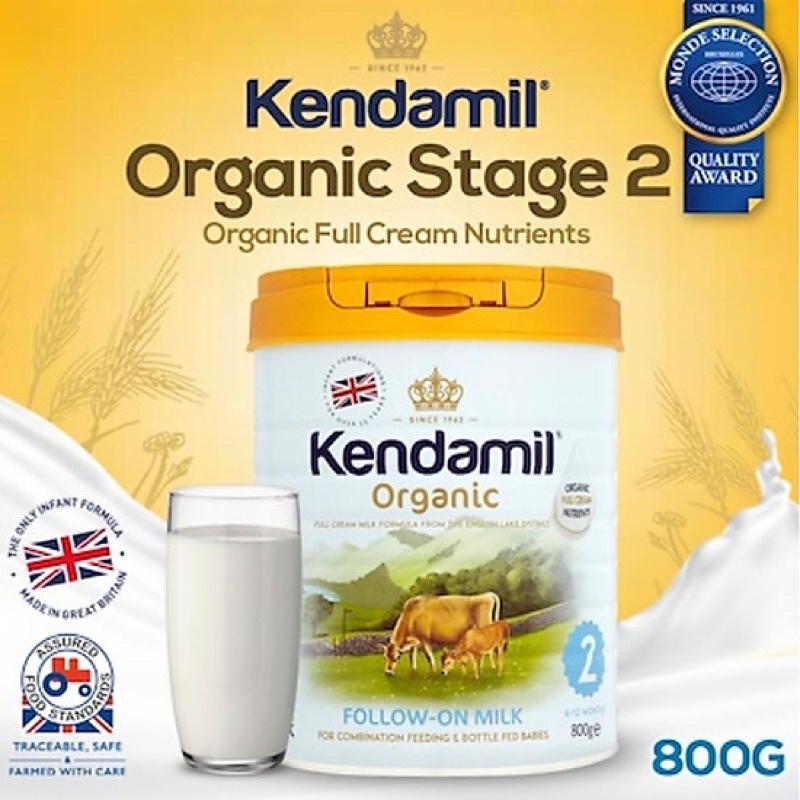 (MẪU MỚI)[DATE 2/2023] Sữa nguyên kem Hoàng Gia Anh Kendamil Organic, sữa sạch 100% giúp bé tăng cân ổn định
