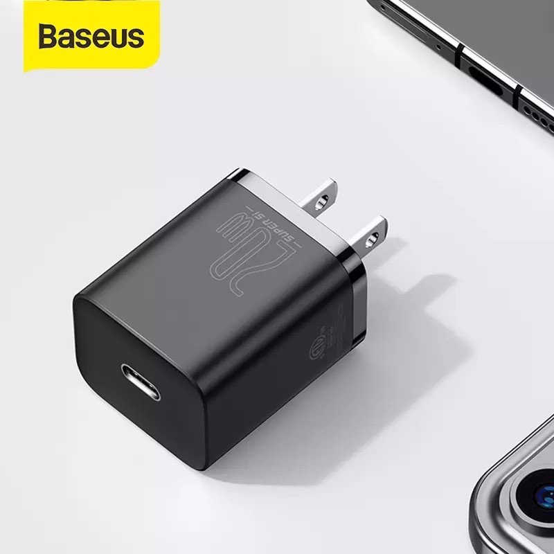 Củ Sạc Iphone Baseus Cao cấp Type C PD, Cục Sạc Nhanh 20w  Chính Hãng
