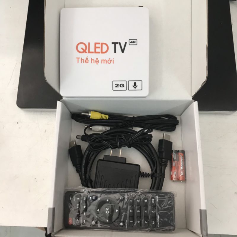 Tivi Box Giọng Nói QLed 2G điều khiển giọng nói ram 2G xem mượt mà, bảo hành 12 th