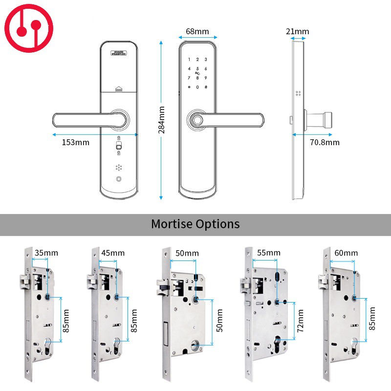 Khóa vân tay dùng cho cửa phòng, chung cư  – không hao pin