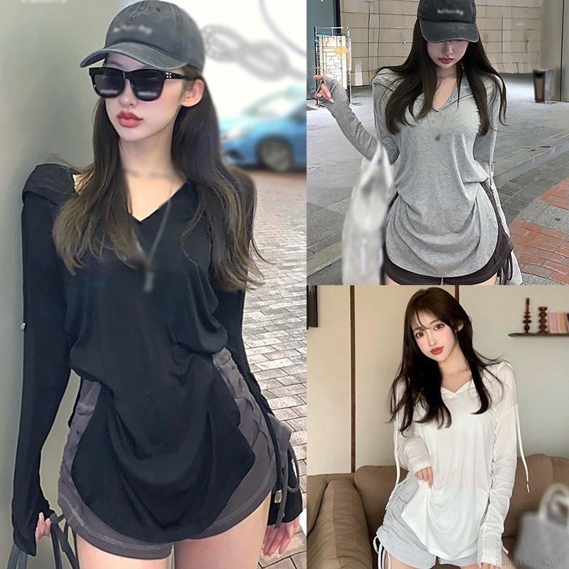 ANU67 - ÁO HOODIE NỮ LEN GIẤY CỔ CÚC DÀI TAY