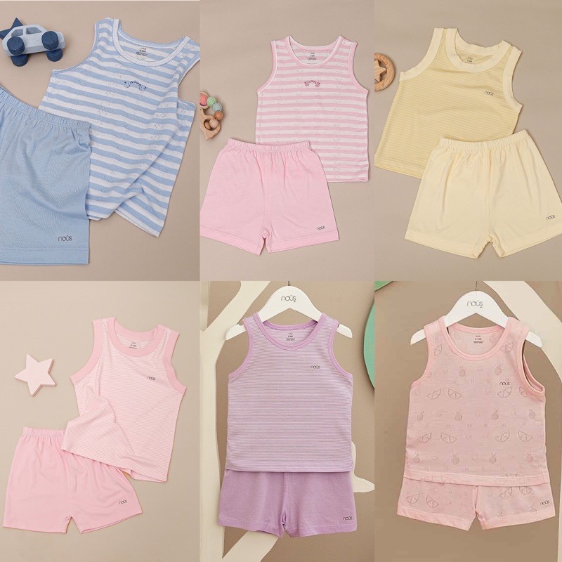 Bộ ba lỗ hè Nous size 6M - 24M