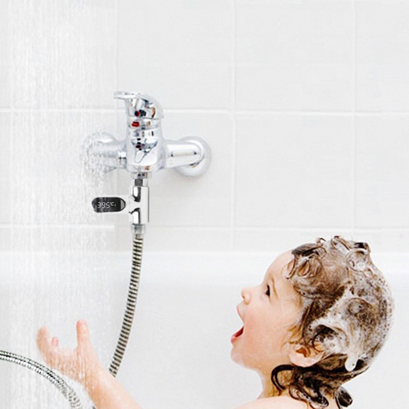 Đầu Nối Vòi Nước Bồn Tắm Giữ Nhiệt An Toàn Cho Bé Có Màn Hình Hiển Thị Nhiệt Độ