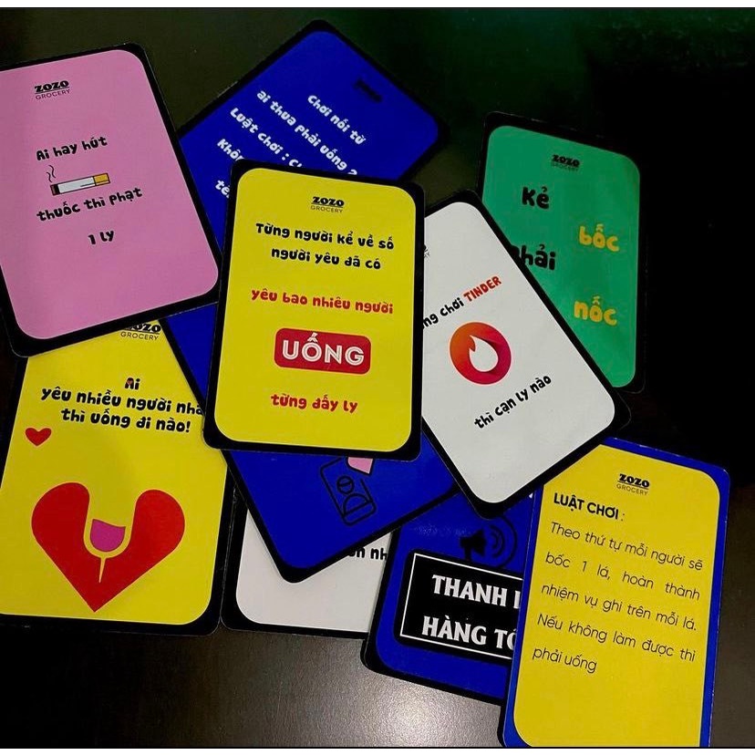 bài uống rượu board game 52 lá phiên bản mới