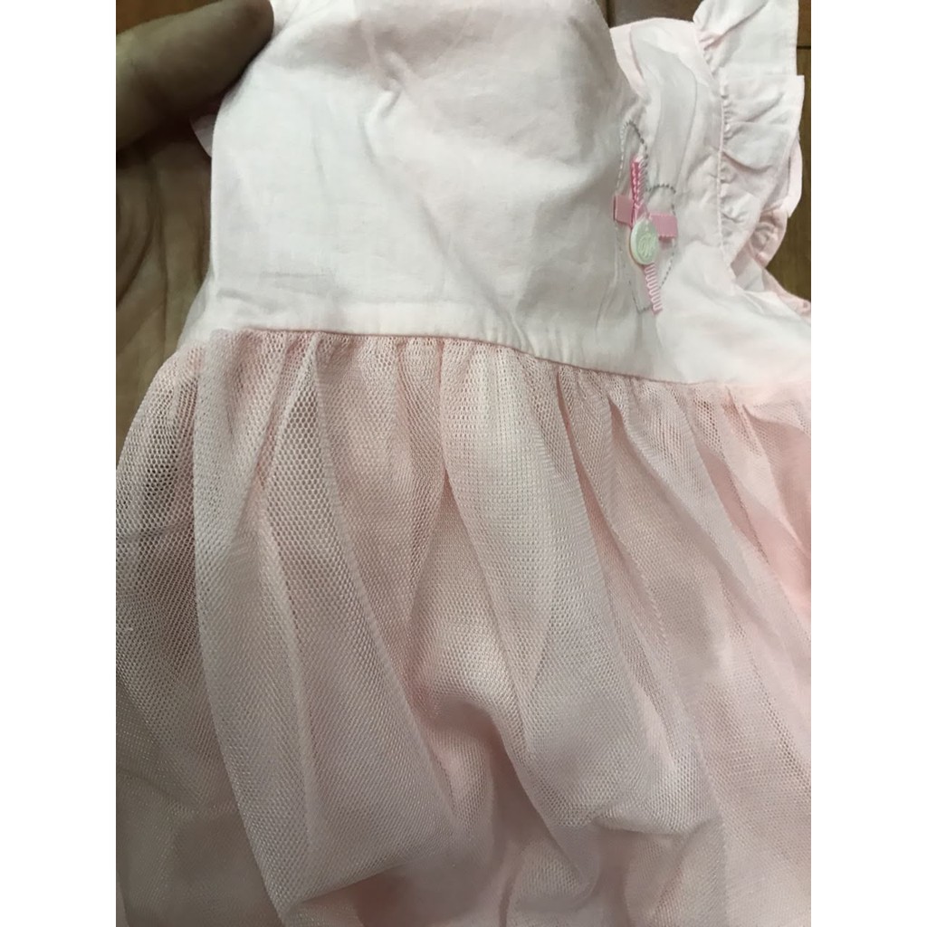 Váy chất thô màu hồng phấn dành cho bé gái 5 - 16 kg